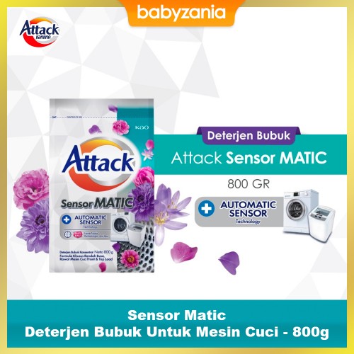 Attack Powder Deterget Sensor Matic Deterjen Bubuk - 800 gr
