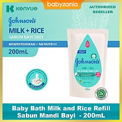 Johnsons Baby Bath Milk and Rice Refill Sabun...