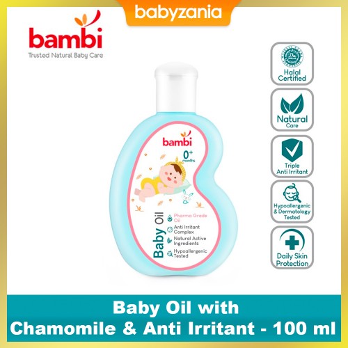 Bambi Baby Oil with Chamomile & Anti Irritant - 100 ml