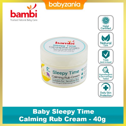 Bambi Baby Sleepy Time Calming Rub Cream - 40 gr