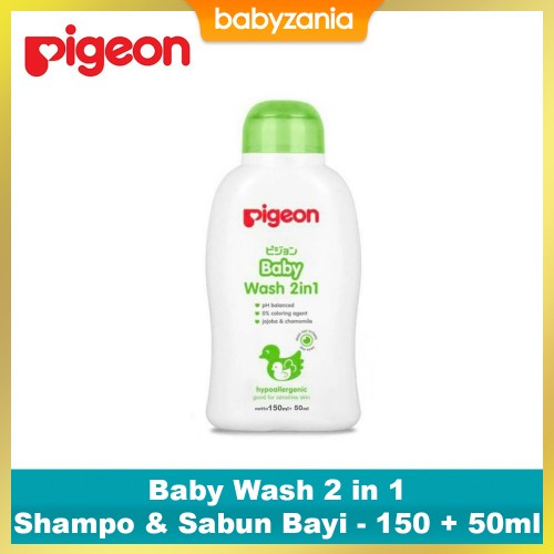 Pigeon Baby Wash 2 in 1 Shampo & Sabun Bayi - 100+50 ml
