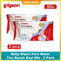 Pigeon Baby Wipes Pure Water Tisu Basah Bayi - 80...