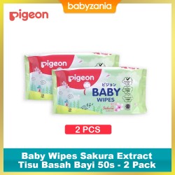 Pigeon Baby Wipes Sakura Extract Tisu Basah Bayi...
