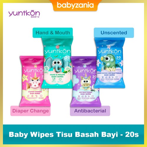 Yunikon Baby Wipes Tissue Tisu Basah Bayi - 20 Sheet