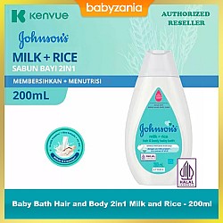 Johnsons Baby Bath Hair and Body 2in1 Milk and...