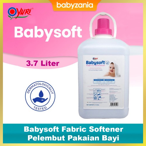 Yuri Babysoft Fabric Softener Pelembut Pakaian Bayi - 3.7 Liter