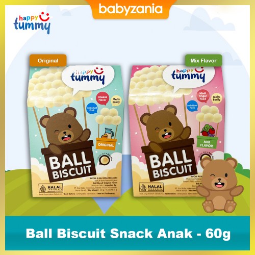 Happy Tummy Ball Biscuit Snack Anak - 60 gr