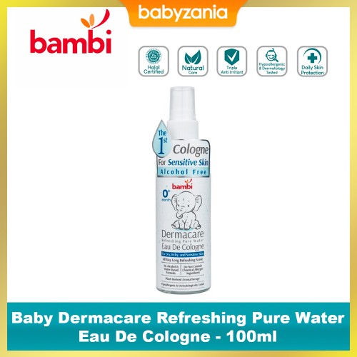Bambi Baby Dermacare Refreshing Pure Water Eau De Cologne - 100ml