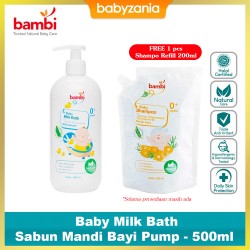 Bambi Baby Milk Bath Sabun Mandi Bayi Pump - 500...