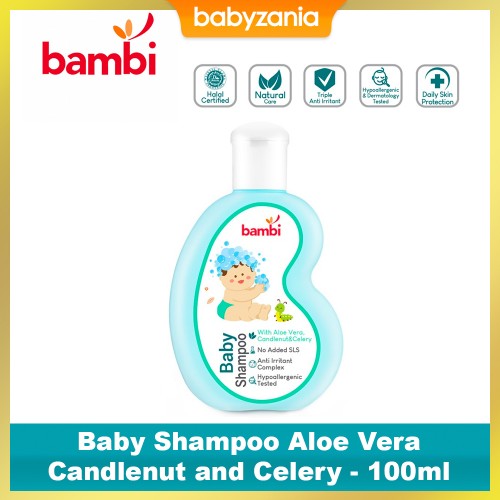 Bambi Baby Shampoo Aloe Vera Candlenut and Celery - 100ml