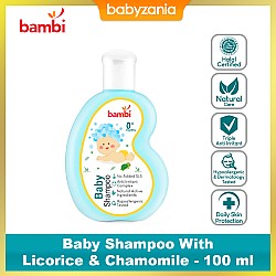 Bambi Baby Shampoo with  Licorice & Chamomile Shampo Bayi - 100 ml
