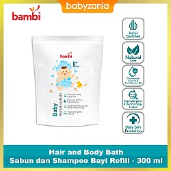 Bambi Hair and Body Bath Sabun dan Shampoo Bayi Refill - 300 ml