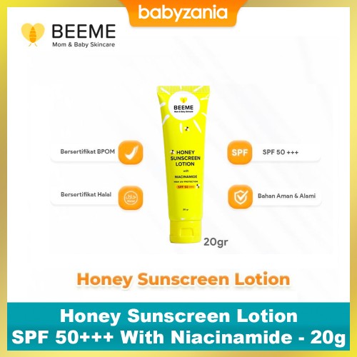 BeeMe Honey Sunscreen Lotion SPF 50+++ With Niacinamide - 20gr