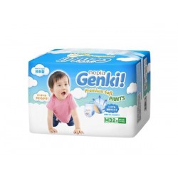 Nepia Genki Premium Baby Diapers Soft - Pants M32
