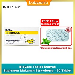 Interlac BioGaia Tablet Kunyah Suplemen Makanan...