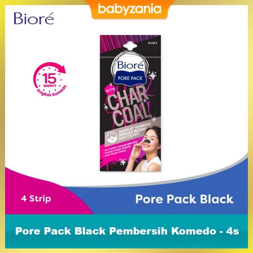 Biore Pore Pack Black PLester Pembersih Komedo - 4 Sachet