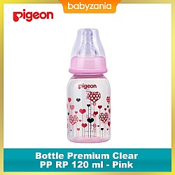 Pigeon Bottle Premium Clear PP RP 120 ml - Pink