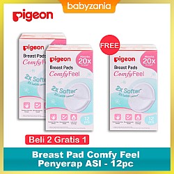 Pigeon Breast Pad Comfy Feel Penyerap ASI 12s -...