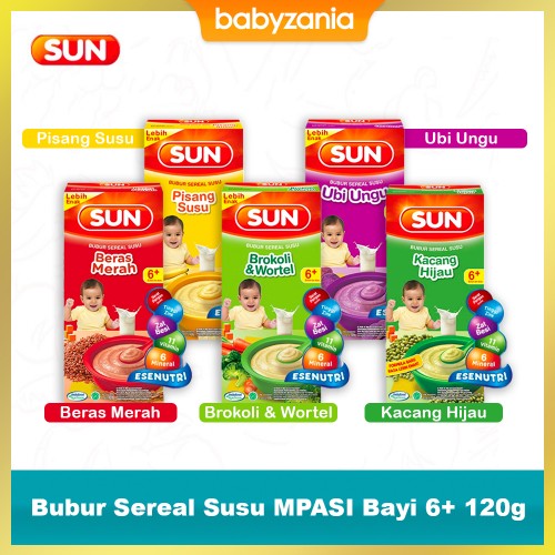 Sun Bubur Sereal Susu Makanan MPASI Bayi 6m+ - 120 gr