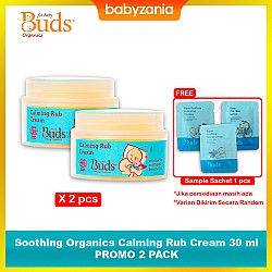 Buds Soothing Organics Calming Rub Cream 30 ml - JAR - PROMO 2 PACK