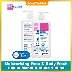 Ceradan Moisturising Face & Body Wash / Sabun Mandi & Muka 500 ml