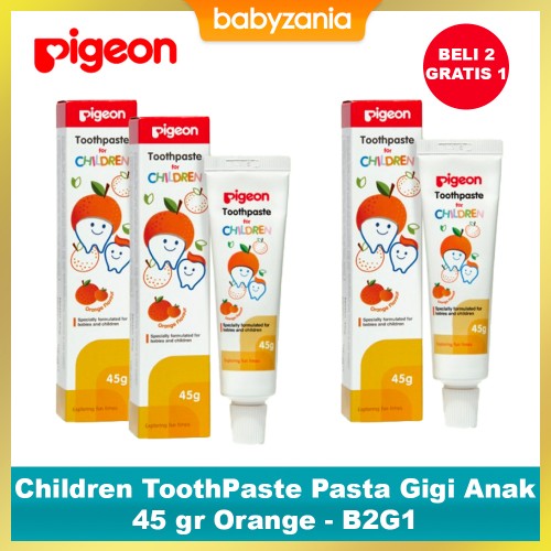 Pigeon Children Tooth Paste Pasta Gigi Anak 45 gr Orange - B2G1