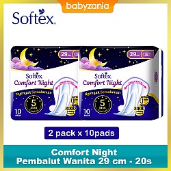 Softex Comfort Night Pembalut Wanita 29 cm - 20 s