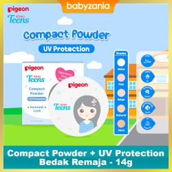 Pigeon Teens Compact Powder + UV Protection Bedak...