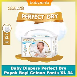 Cottons Baby Diapers Perfect Dry Popok Bayi Celana Pants XL 34