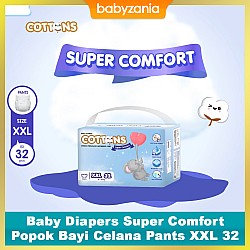 Cottons Baby Diapers Super Comfort Popok Bayi Celana Pants XXL 32
