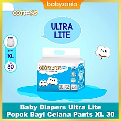Cottons Baby Diapers Ultra Lite Popok Bayi Celana Pants XL 30