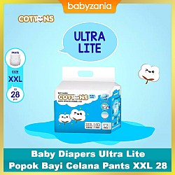 Cottons Baby Diapers Ultra Lite Popok Bayi Celana Pants XXL 28