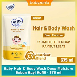 Cussons Baby Hair & Body Wash Deep Moisture Sabun Bayi Refill - 375 ml