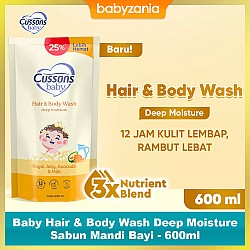 Cussons Baby Hair & Body Wash Deep Moisture Sabun Mandi Bayi - 600ml