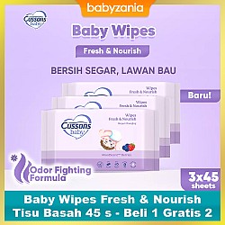 Cussons Baby Wipes Fresh & Nourish Tisu Basah...
