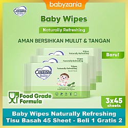 Cussons Baby Wipes Naturally Refreshing 45 Sheet...