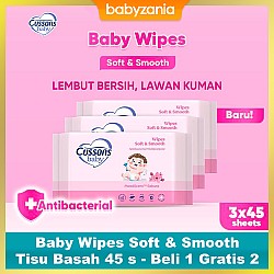 Cussons Baby Wipes Soft & Smooth Tisu Basah...