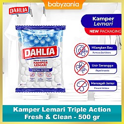 Dahlia Kamper Lemari Napthalene Triple Action Fresh & Clean - 500 gr