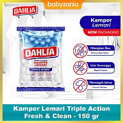 Dahlia Kamper Lemari Napthalene Triple Action Fresh & Clean - 150 gr