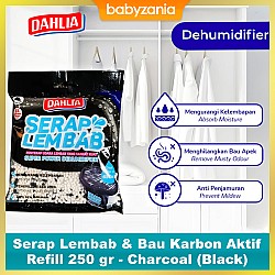 Dahlia Serap Lembab & Bau Karbon Aktif Refill 250 gr Charcoal (Black)
