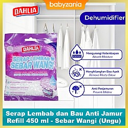 Dahlia Serap Lembab & Hilangkan Bau Refill 250 gr - Sebar Wangi (Ungu)