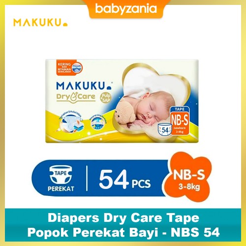 Makuku Diapers Dry Care Tape Popok Perekat Bayi - NBS 54