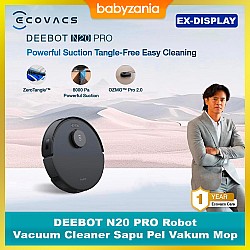Ecovacs DEEBOT N20 PRO Robot Vacuum Cleaner Sapu Pel Vakum Mop DISPLAY