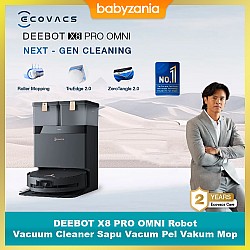 Ecovacs DEEBOT X8 PRO OMNI Robot Vacuum Cleaner Sapu Vacum Pel Vakum Mop