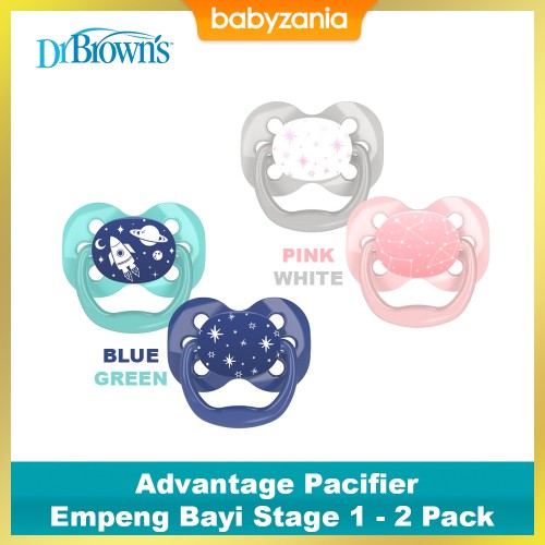 Dr. Brown's Advantage Pacifier 2 Pack Stage 1 (0-6M)