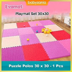 Evamats Puzzle Polos 30 x 30 - Red 1 Pcs