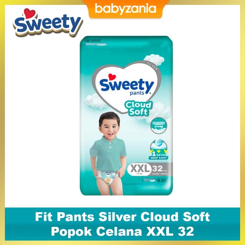 Sweety Fit Pants Silver Cloud Soft Popok Celana XXL 32