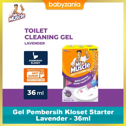 Mr Muscle Toilet Cleaning Gel Pembersih Klosest Otomatis Lavender Reg - 36 ml