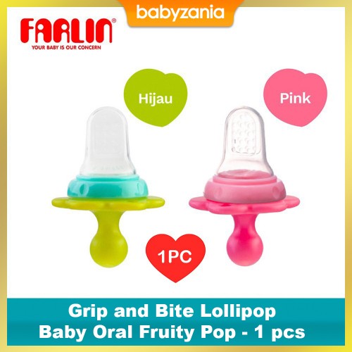 Farlin Grip and Bite Lollipop Baby Oral Fruity Pop Empeng Bayi