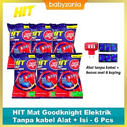 HIT Mat Goodknight Elektrik Tanpa kabel Alat + Isi - 6 Pcs